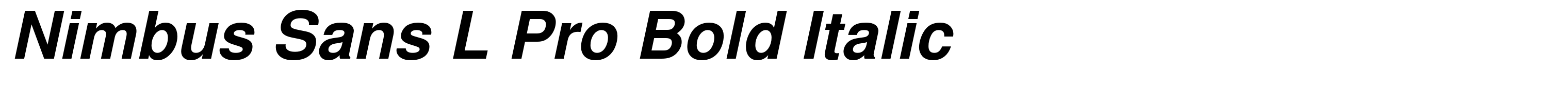 Nimbus Sans L Pro Bold Italic